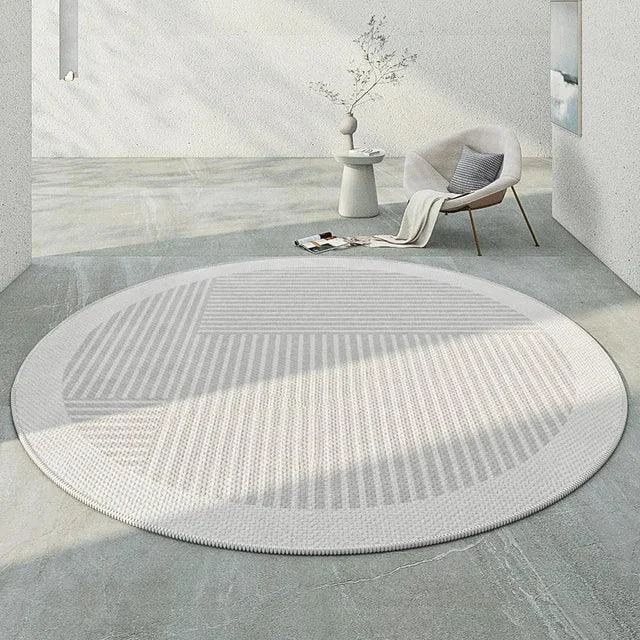 Japanese Round Rugs for Bedroom Mat Home Washable Lounge Rug -