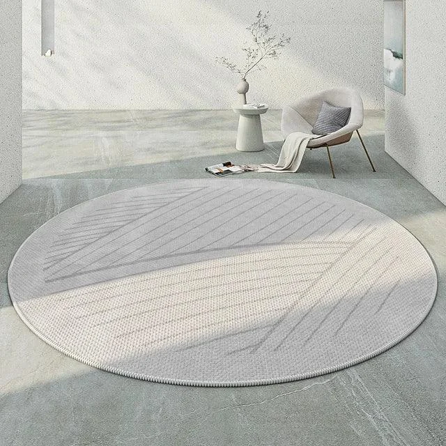 Japanese Round Rugs for Bedroom Mat Home Washable Lounge Rug -