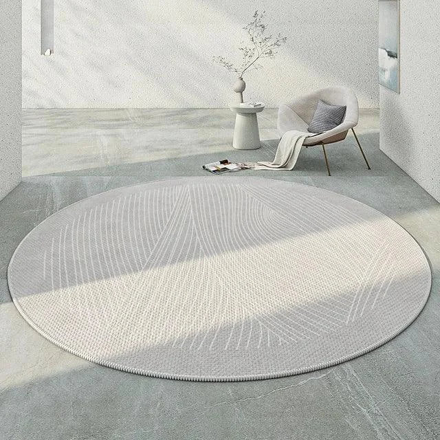 Japanese Round Rugs for Bedroom Mat Home Washable Lounge Rug -