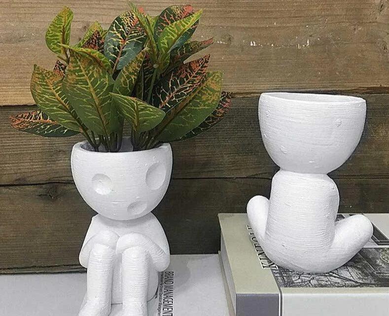 Japanese Spirited Away Resin Kodama Planter Pot for Succulents -