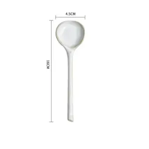 Japanese Style Ceramic Long Handled Spoon