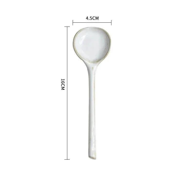 Japanese Style Ceramic Long Handled Spoon -  - #tag1#
