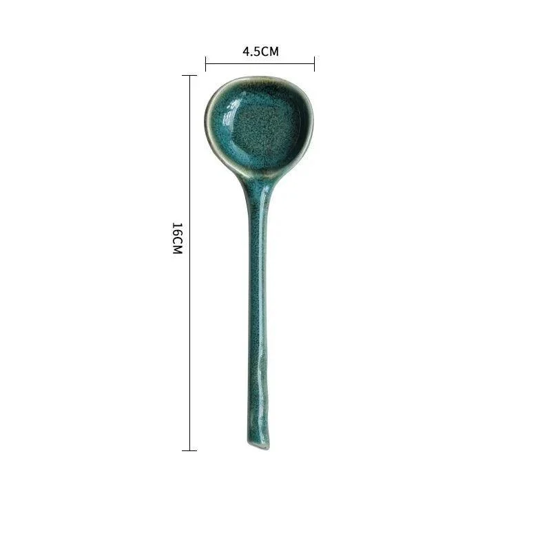 Japanese Style Ceramic Long Handled Spoon -  - #tag1#