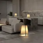 Japanese Style Fabric Floor Lamp tag1