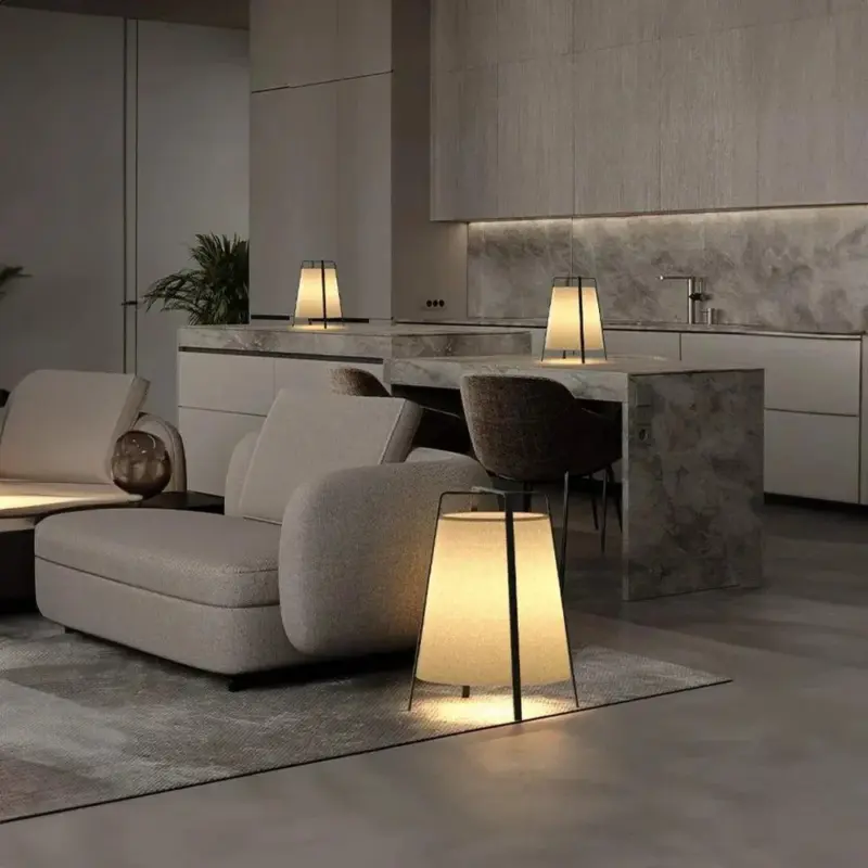 Japanese Style Fabric Floor Lamp tag1