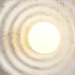 Japanese Style Round Wavelength Wall Fixture Lamp