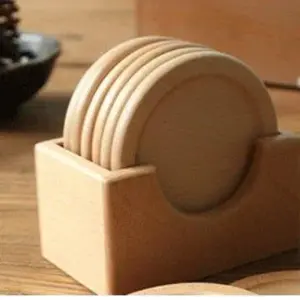 Japanese Style Six Piece Wooden Coaster Set -  - #tag1#