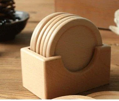 Japanese Style Six Piece Wooden Coaster Set -  - #tag1#