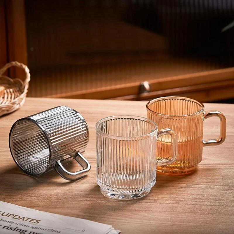 Japanese Style Vertical Stripe Glass Cup -  - #tag1#