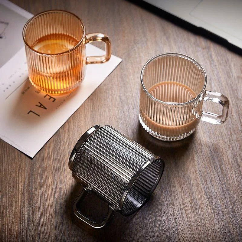 Japanese Style Vertical Stripe Glass Cup -  - #tag1#