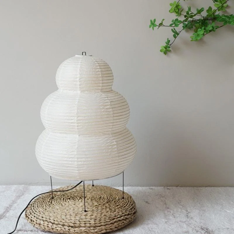 Japanese Wabi-Sabi Style Curvy Floor Lantern Lamp -