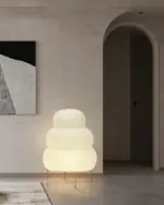 Japanese Wabi Sabi Style Curvy Floor Lantern Lamp