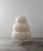 Japanese Wabi Sabi Style Curvy Floor Lantern Lamp
