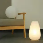 Japanese Wabi Sabi Style Rice Paper Cylinder Lantern Lamp