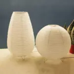 Japanese Wabi Sabi Style Rice Paper Cylinder Lantern Lamp