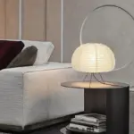 Japanese Wabi Sabi Style Rice Paper Dome Lamp