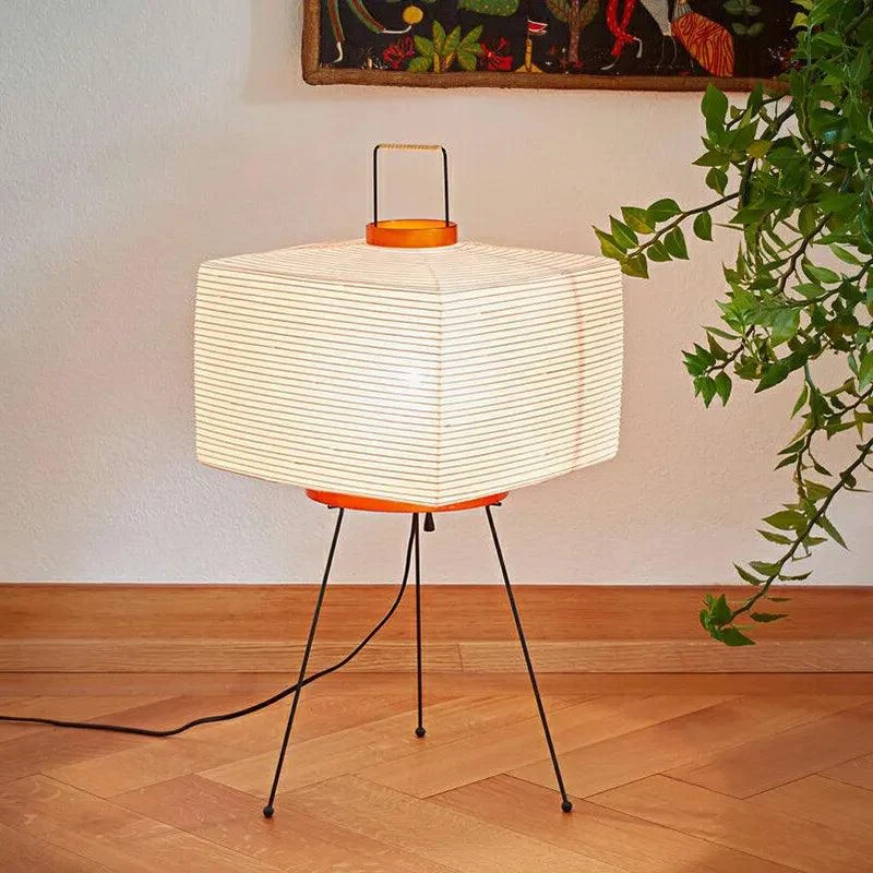 Japanese Wabi-Sabi Style Rice Paper Floor Lantern Lamp -