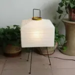 Japanese Wabi Sabi Style Rice Paper Floor Lantern Lamp