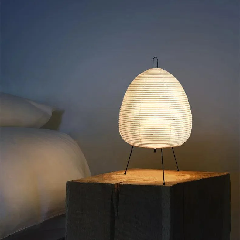 Japanese Wabi-Sabi Style Rice Paper Lantern Lamp -