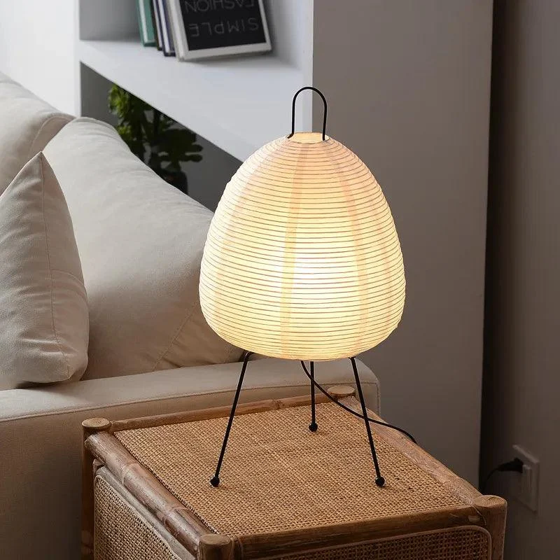 Japanese Wabi-Sabi Style Rice Paper Lantern Lamp -