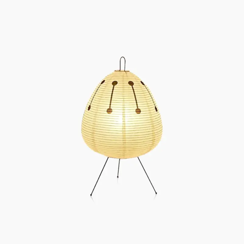 Japanese Wabi Sabi Style Rice Paper Patterned Lantern Lamp