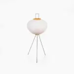 Japanese Wabi Sabi Style Rice Paper Round Floor Lantern Lamp