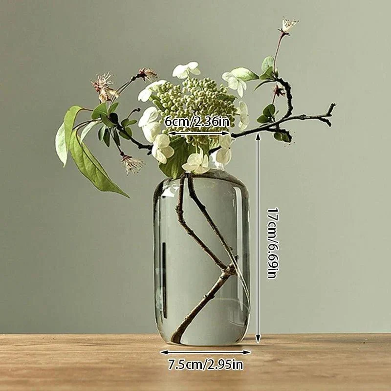 Japanese Zen Inspired Transparent Glass Vase -  - #tag1#