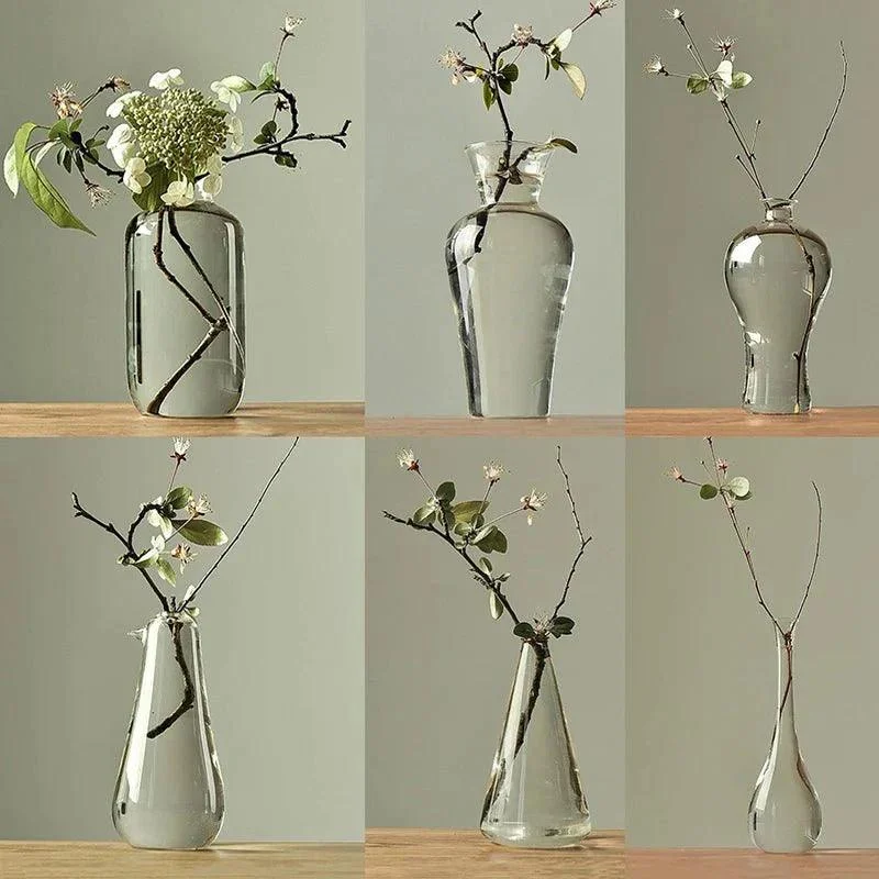 Japanese Zen Inspired Transparent Glass Vase -  - #tag1#