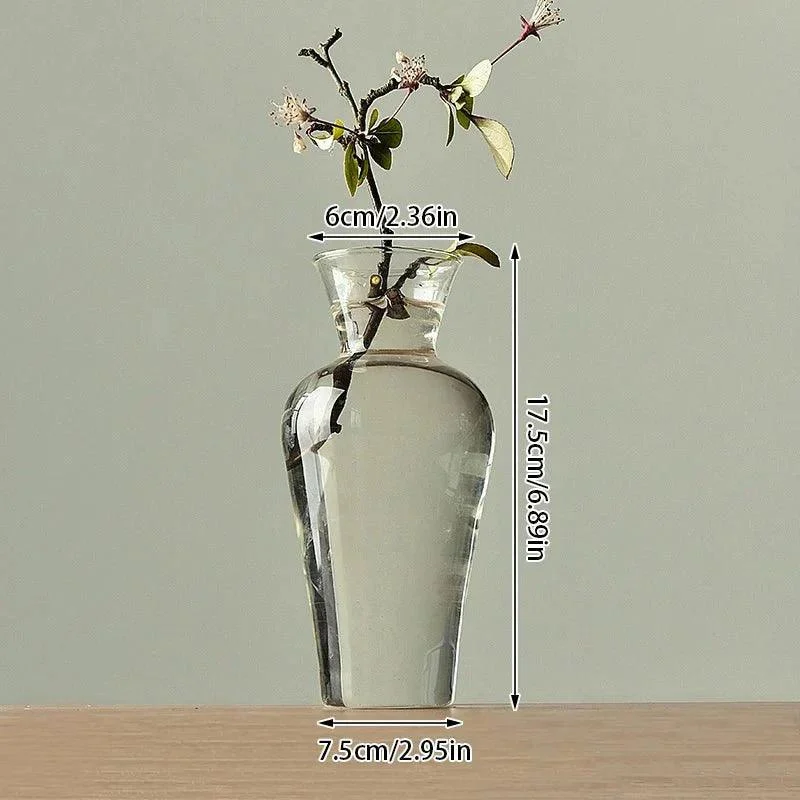 Japanese Zen Inspired Transparent Glass Vase -  - #tag1#