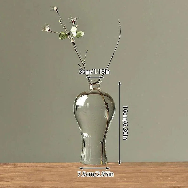 Japanese Zen Inspired Transparent Glass Vase -  - #tag1#