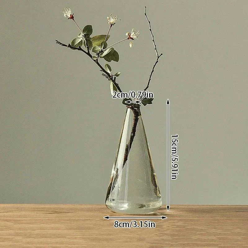 Japanese Zen Inspired Transparent Glass Vase -  - #tag1#