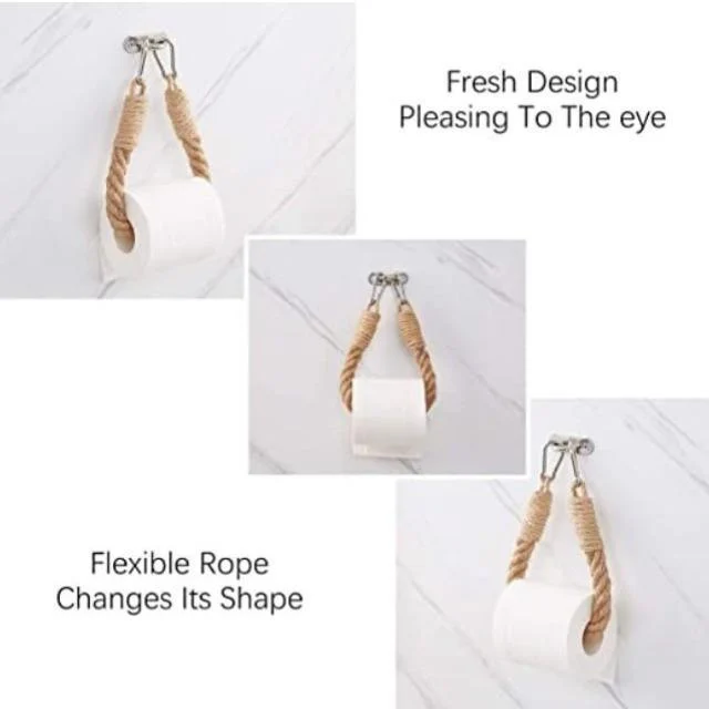 Jeana - Vintage Rope Toilet Tissue Holder - Homeko