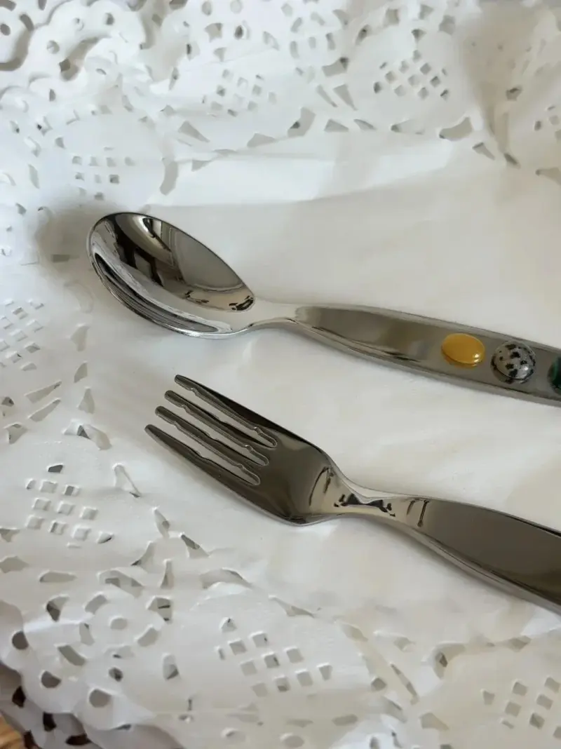 Jelly Bean Stainless Steel Dessert Fork Spoon