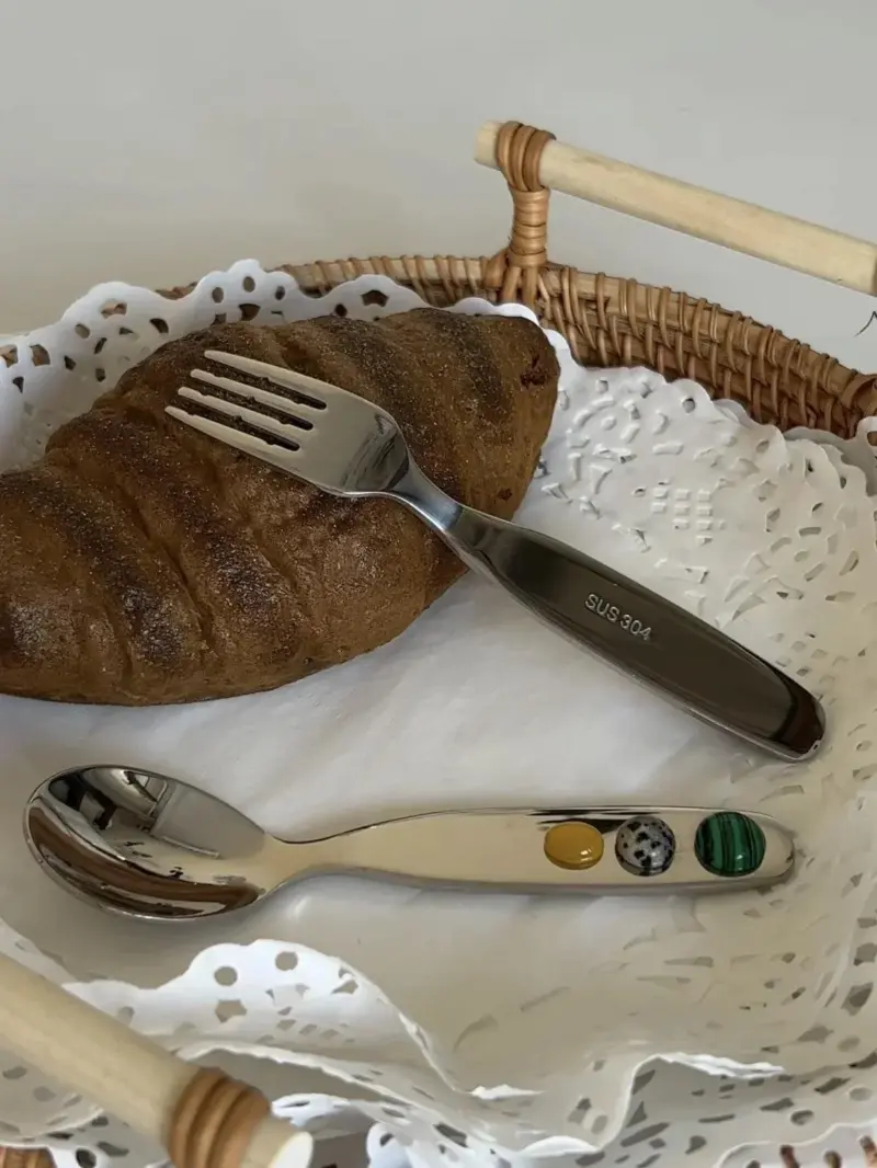 Jelly Bean Stainless Steel Dessert Fork Spoon