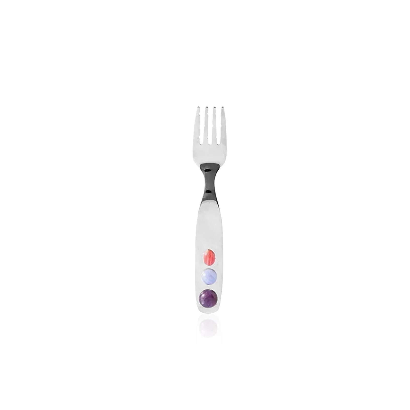 Jelly Bean Stainless Steel Dessert Fork & Spoon -