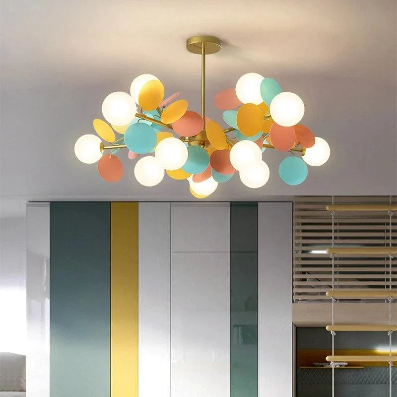 Jevonmulticoloredflowerbranchchandelier Livingroom 9