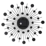 Jeweled Round Sunburst Metal Wall Clock tag1