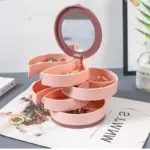 Jewelry Storage Box Multilayer Rotating Plastic Jewelry Stand Earrings Ring Box Cosmetics Beauty Container Organizer with c9f222c4 ca2c 4b8e b786 4deacae03c28