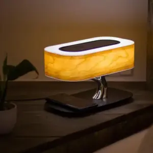 Joy of Life Table Lamp - Wireless Charger and Bluetooth Speaker
