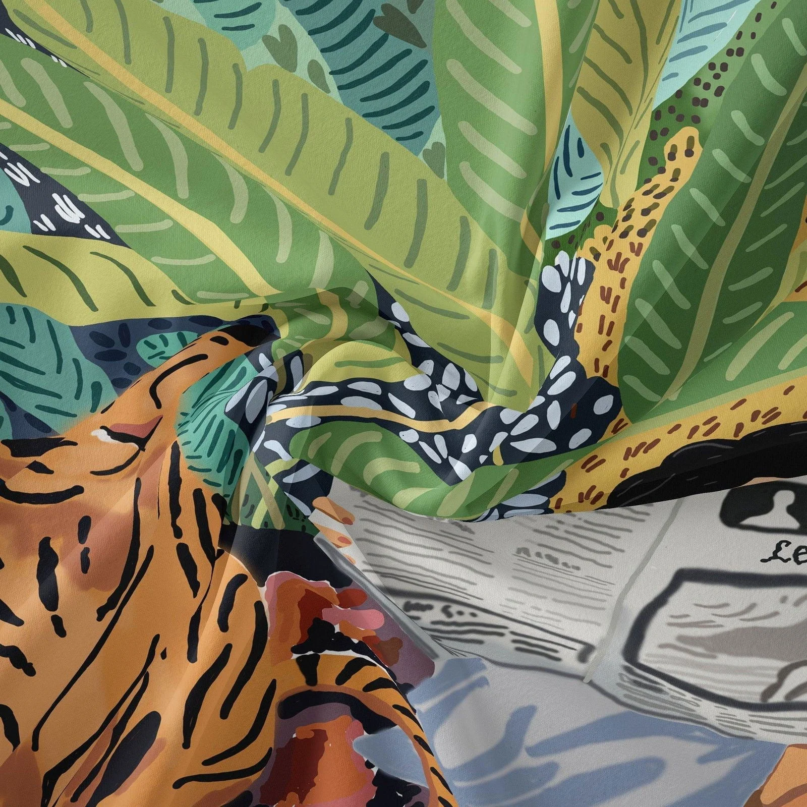 Jungle Tiger & Girl Wall Tapestry -  - #tag1#