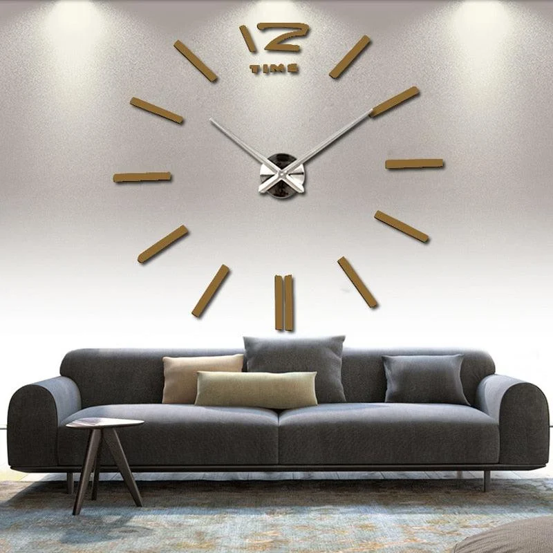 Jxabsale Wall Clock Watch Clocks 3d Diy Acrylic Mirror Stickers Living Room Quartz Needle Europe Horloge