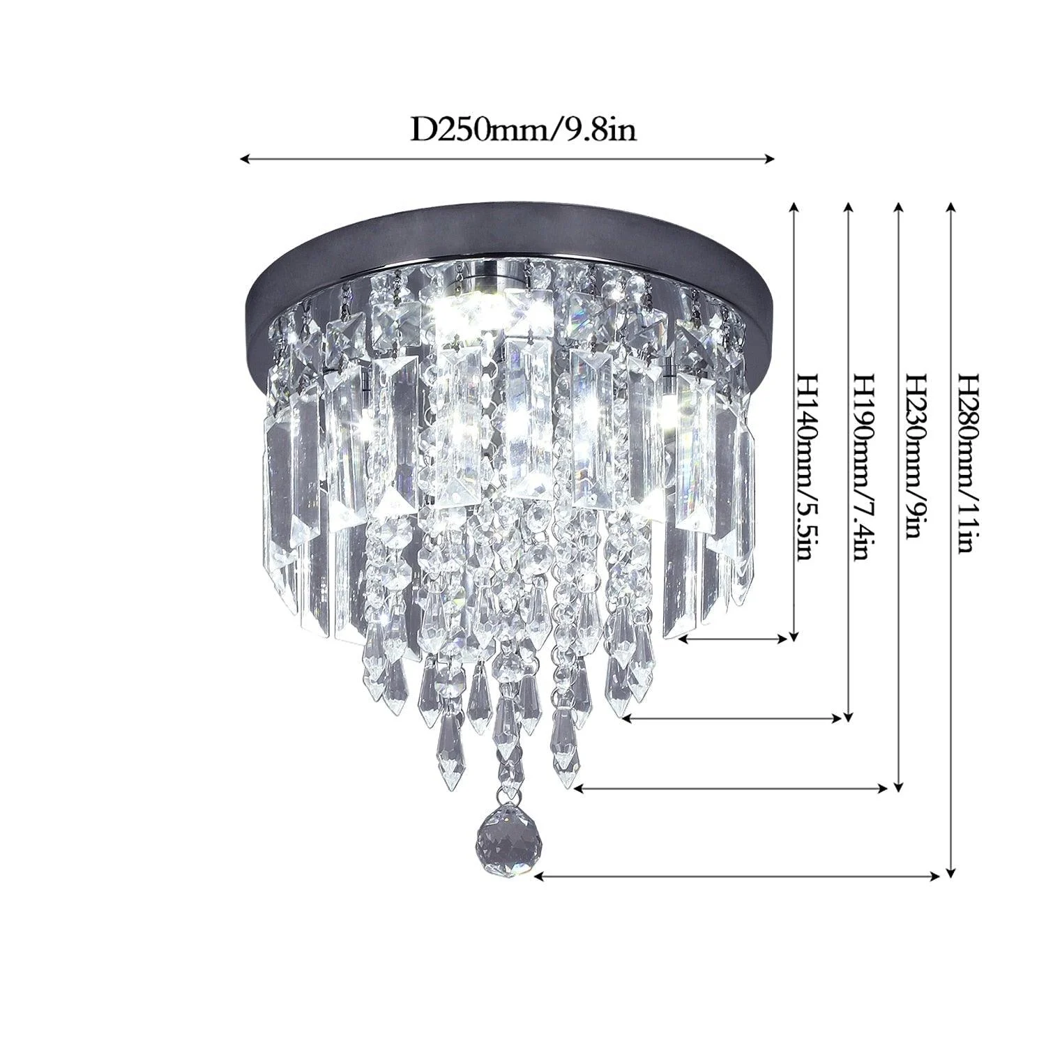 K9 Crystal LED Chandelier Ceiling Lamp -  - #tag1#