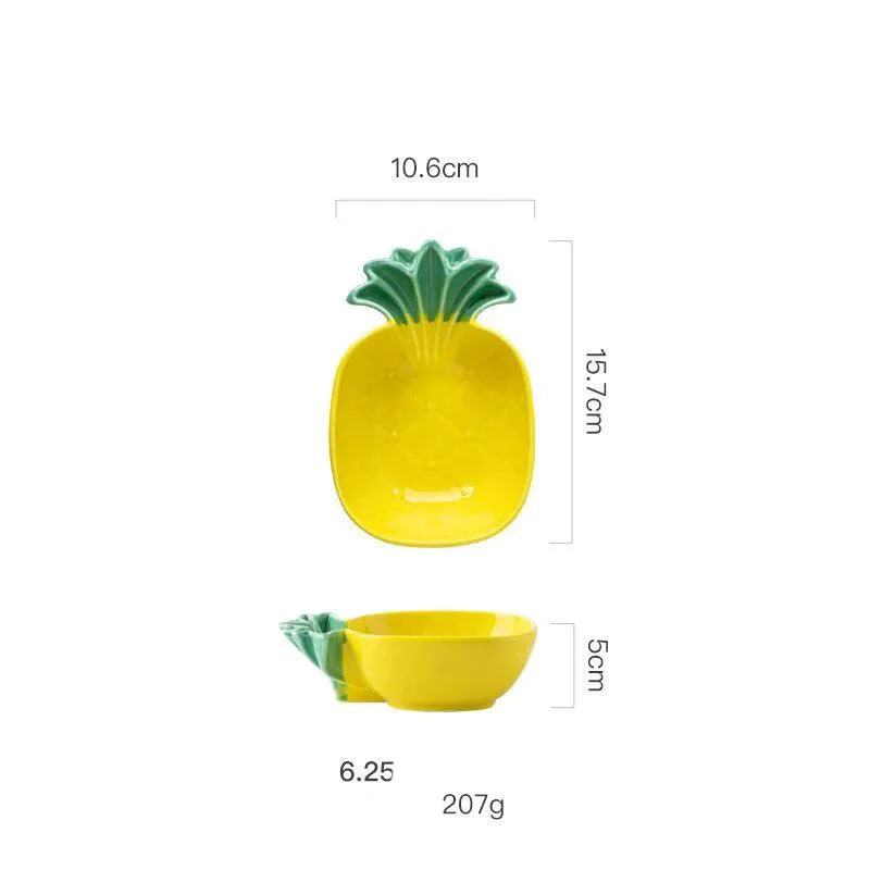 Kawaii Ceramic Pineapple Plates -