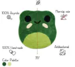 Kawaii Non Slip Fluffy Green Frog Rug