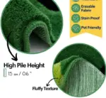 Kawaii Non Slip Fluffy Green Frog Rug