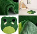 Kawaii Non Slip Fluffy Green Frog Rug