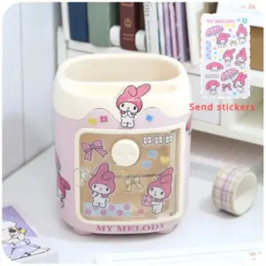 Kawaii Sanrio Diy Pen Holder Kuromi Desk Organizer