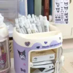 Kawaii Sanrio Diy Pen Holder Kuromi Desk Organizer