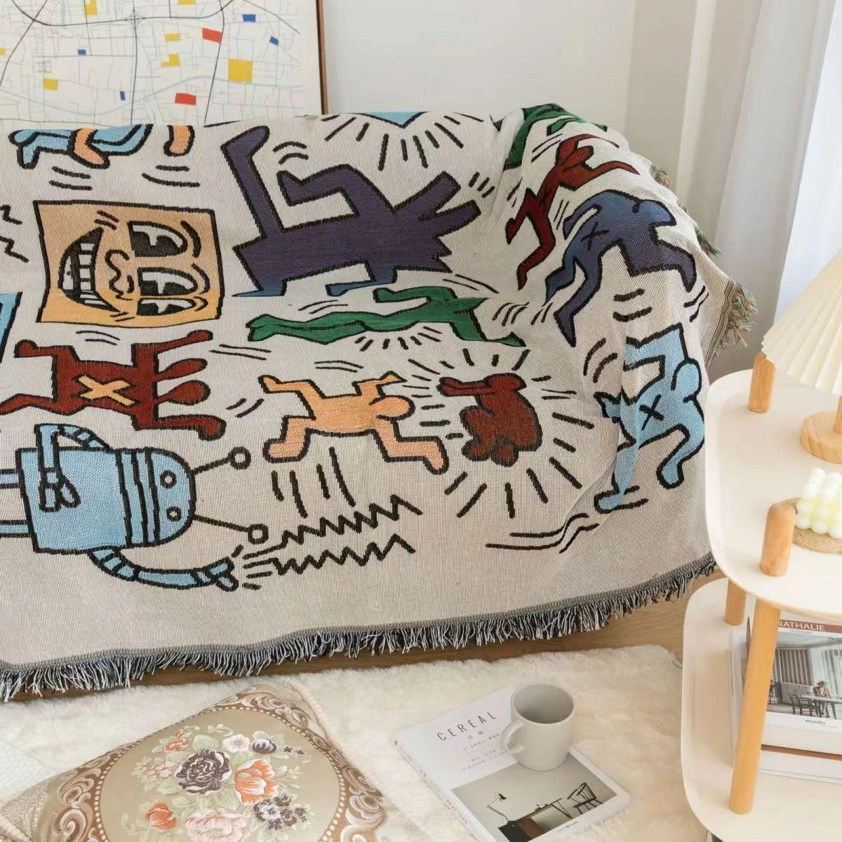 Keith Haring Jigsaw Throw Blanket -  - #tag1#