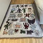 Keith Haring Jigsaw Throw Blanket tag1